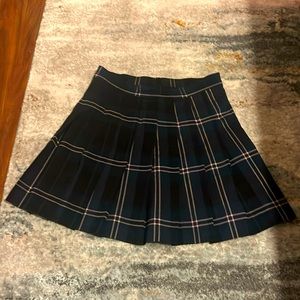 A plaid mini skirt